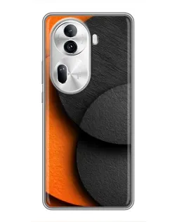 Чехол для OPPO Reno 11 Pro 5G с картинкой «Геометрия оранжевых кругов»
