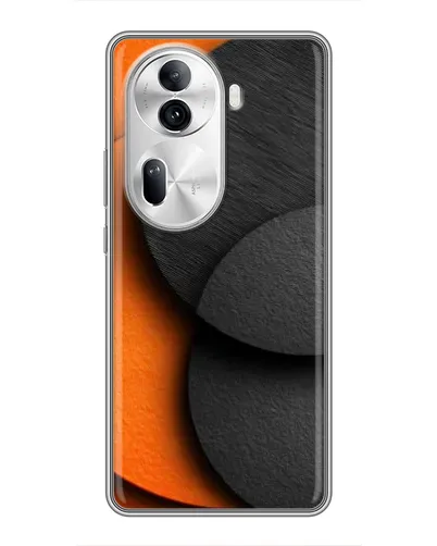 Чехол для OPPO Reno 11 Pro 5G с картинкой «Геометрия оранжевых кругов»