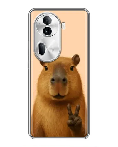 Чехол для OPPO Reno 11 Pro 5G с картинкой «Капибара виктория»