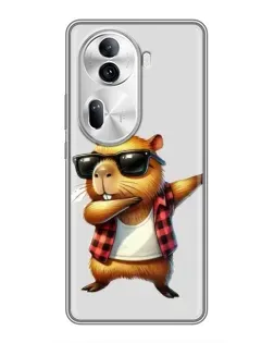 Чехол для OPPO Reno 11 Pro 5G с картинкой «Капибара рэпер даб» Чехол для OPPO Reno 11 Pro 5G с картинкой «Капибара рэпер даб»