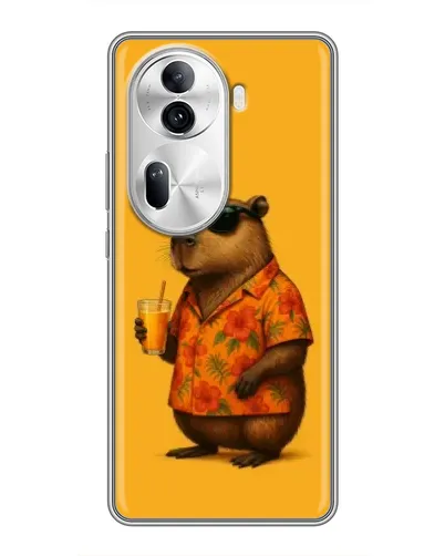 Чехол для OPPO Reno 11 Pro 5G с картинкой «Капибара на отдыхе»