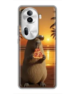 Чехол для OPPO Reno 11 Pro 5G с картинкой «Капибара с пиццей» Чехол для OPPO Reno 11 Pro 5G с картинкой «Капибара с пиццей»