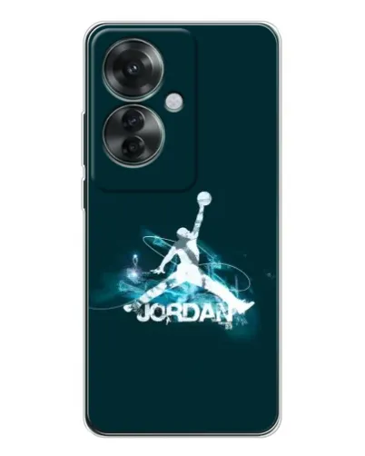 Чехол для OPPO Reno 11F с картинкой «Jordan Blue Fire» Чехол для OPPO Reno 11F с картинкой «Jordan Blue Fire»