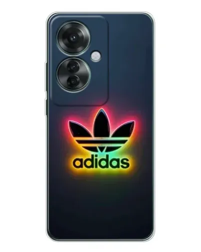 Чехол для OPPO Reno 11F с картинкой «Неоновый Adidas»