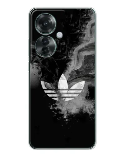 Чехол для OPPO Reno 11F с картинкой «Абстрактный дым Adidas»