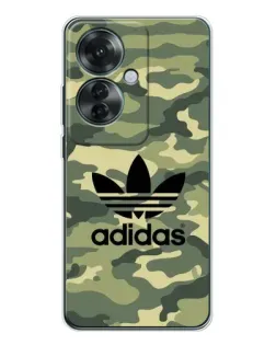 Чохол для OPPO Reno 11F з картинкою «Мілітарі стиль Adidas»