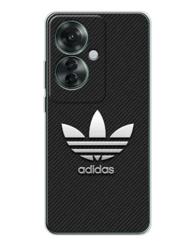 Чехол для OPPO Reno 11F с картинкой «Adidas Карбоновая текстура»