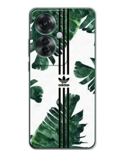Чехол для OPPO Reno 11F с картинкой «Пальмовые листья адидас»