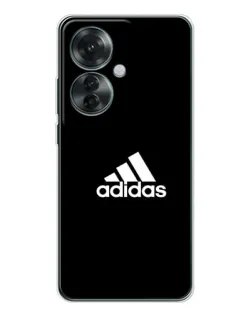 Чехол для OPPO Reno 11F с картинкой «Черная классика Adidas»