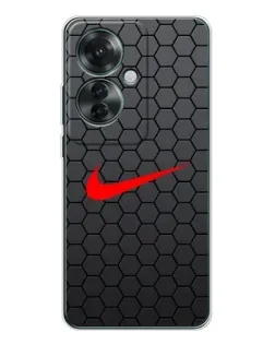 Чохол для OPPO Reno 11F з картинкою «Nike — карбонова сітка»
