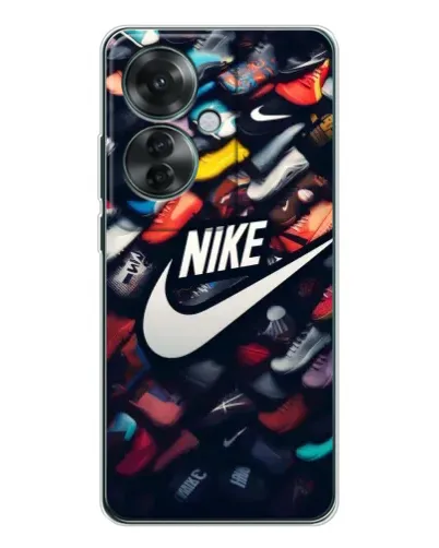 Чехол для OPPO Reno 11F с картинкой «Коллекция кроссовок Nike»