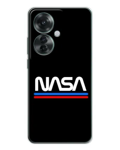 Чехол для OPPO Reno 11F с картинкой «NASA — классика Red Blue» Чехол для OPPO Reno 11F с картинкой «NASA — классика Red Blue»