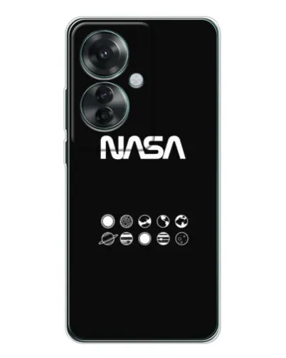 Чехол для OPPO Reno 11F с картинкой «NASA — технический принт» Чехол для OPPO Reno 11F с картинкой «NASA — технический принт»