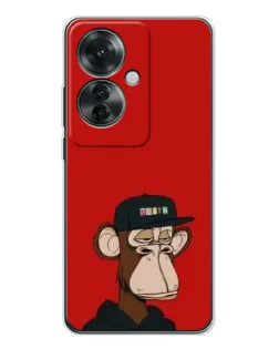 Чохол для OPPO Reno 11F з картинкою «Bored Ape — червоний фон»