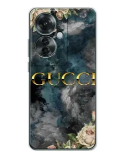 Чохол для OPPO Reno 11F з картинкою «Абстрактні квіти Gucci» Чохол для OPPO Reno 11F з картинкою «Абстрактні квіти Gucci»
