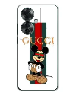 Чохол для OPPO Reno 11F з картинкою «Міккі Маус Gucci — смуги» Чохол для OPPO Reno 11F з картинкою «Міккі Маус Gucci — смуги»
