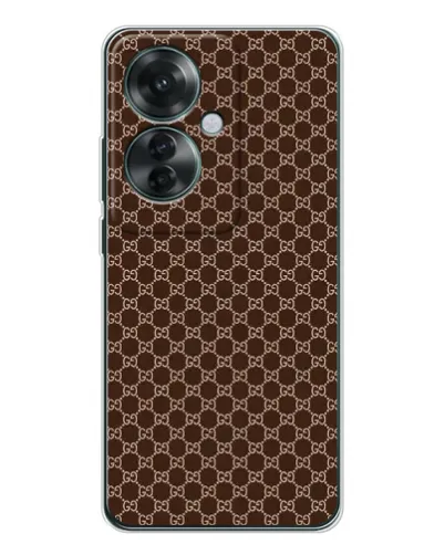 Чехол для OPPO Reno 11F с картинкой «Gucci — шоколадная сетка» Чехол для OPPO Reno 11F с картинкой «Gucci — шоколадная сетка»