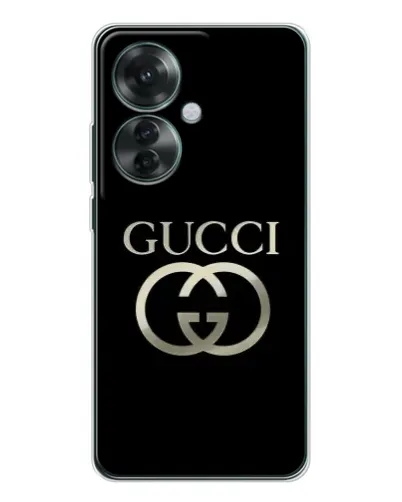 Чехол для OPPO Reno 11F с картинкой «Gucci — золото на черном» Чехол для OPPO Reno 11F с картинкой «Gucci — золото на черном»