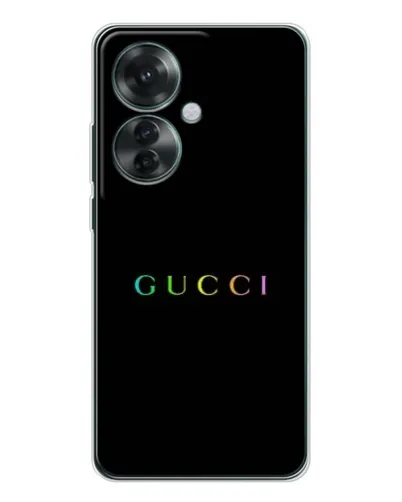 Чехол для OPPO Reno 11F с картинкой «Gucci — неоновый минимализм» Чехол для OPPO Reno 11F с картинкой «Gucci — неоновый минимализм»