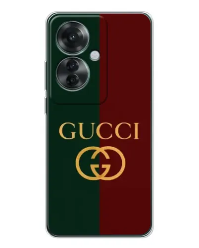 Чехол для OPPO Reno 11F с картинкой «Gucci — темно-зеленый градиент» Чехол для OPPO Reno 11F с картинкой «Gucci — темно-зеленый градиент»
