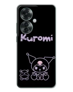 Чехол для OPPO Reno 11F с картинкой «Kuromi — черный минимализм» Чехол для OPPO Reno 11F с картинкой «Kuromi — черный минимализм»