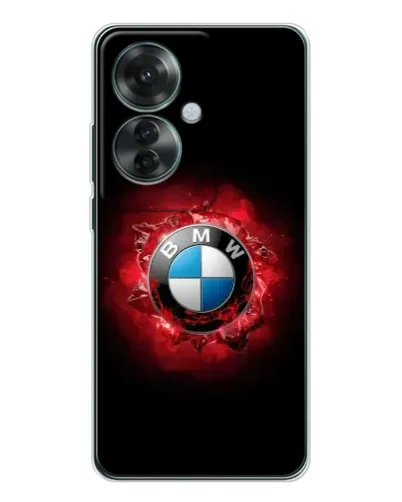 Чехол для OPPO Reno 11F с картинкой «Логотип BMW — вспышка»