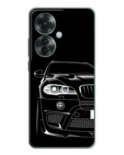 Чехол для OPPO Reno 11F с картинкой «Темный силуэт BMW»