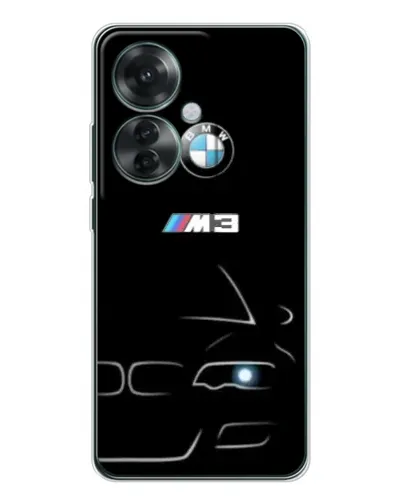 Чехол для OPPO Reno 11F с картинкой «Минималистичный принт BMW M3»