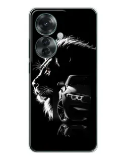 Чохол для OPPO Reno 11F з картинкою «BMW та лев» Чохол для OPPO Reno 11F з картинкою «BMW та лев»
