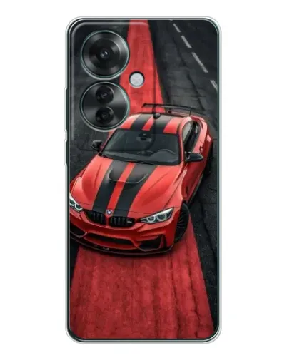 Чехол для OPPO Reno 11F с картинкой «BMW на красной дорожке»