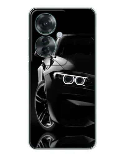 Чехол для OPPO Reno 11F с картинкой «Черная BMW — профиль» Чехол для OPPO Reno 11F с картинкой «Черная BMW — профиль»