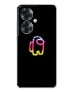 Чехол для OPPO Reno 11F с картинкой «Among Us градиент» Чехол для OPPO Reno 11F с картинкой «Among Us градиент»