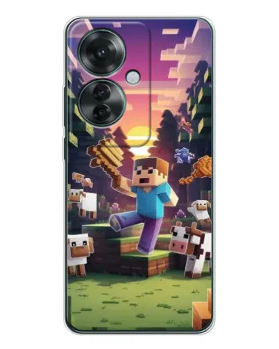 Чехол для OPPO Reno 11F с картинкой «Стив на ферме» Чехол для OPPO Reno 11F с картинкой «Стив на ферме»