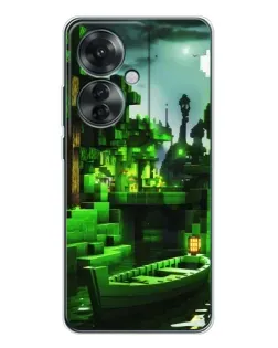 Чохол для OPPO Reno 11F з картинкою «Minecraft лісовий пейзаж»