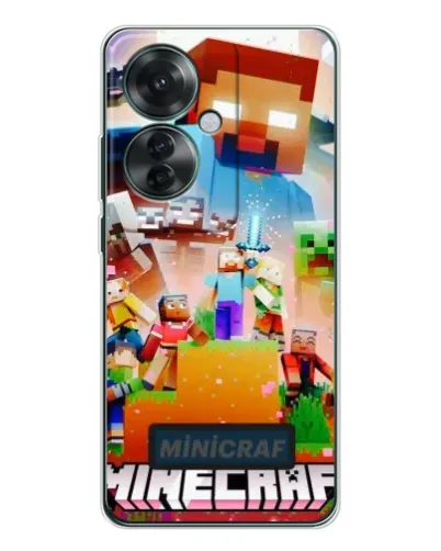 Чехол для OPPO Reno 11F с картинкой «Minecraft герои игры» Чехол для OPPO Reno 11F с картинкой «Minecraft герои игры»