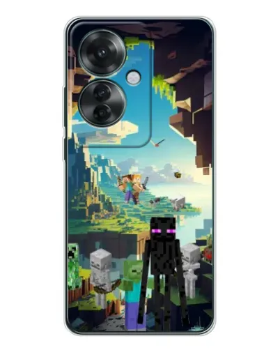 Чехол для OPPO Reno 11F с картинкой «Эндермен в лесу» Чехол для OPPO Reno 11F с картинкой «Эндермен в лесу»