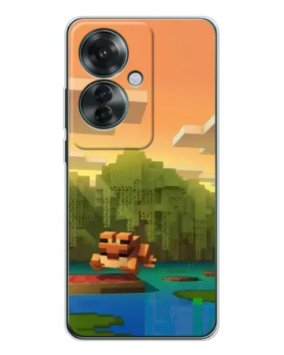 Чехол для OPPO Reno 11F с картинкой «Майнкрафт закат солнца» Чехол для OPPO Reno 11F с картинкой «Майнкрафт закат солнца»
