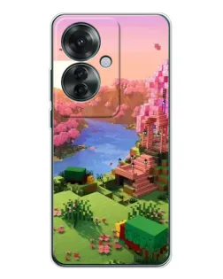 Чохол для OPPO Reno 11F з картинкою «Рожеве дерево Minecraft»