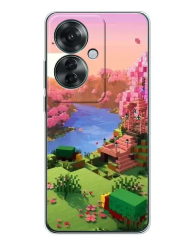 Чехол для OPPO Reno 11F с картинкой «Розовое дерево Minecraft» Чехол для OPPO Reno 11F с картинкой «Розовое дерево Minecraft»