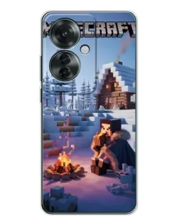 Чохол для OPPO Reno 11F з картинкою «Зимовий Minecraft»