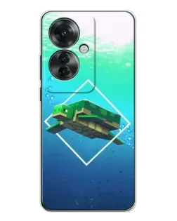 Чохол для OPPO Reno 11F з картинкою «Черепаха Minecraft»