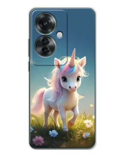 Чехол для OPPO Reno 11F с картинкой «Единорог на поляне» Чехол для OPPO Reno 11F с картинкой «Единорог на поляне»