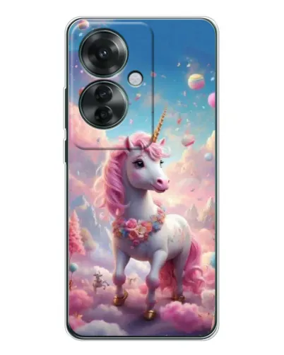 Чехол для OPPO Reno 11F с картинкой «Единорог среди облаков» Чехол для OPPO Reno 11F с картинкой «Единорог среди облаков»