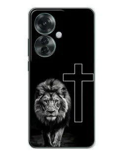 Чехол для OPPO Reno 11F с картинкой «Лев и Крест» Чехол для OPPO Reno 11F с картинкой «Лев и Крест»