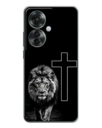 Чехол для OPPO Reno 11F с картинкой «Лев и Крест»
