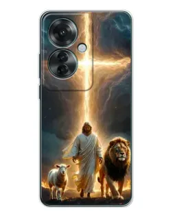 Чехол для OPPO Reno 11F с картинкой «Лев Иуды и Свет» Чехол для OPPO Reno 11F с картинкой «Лев Иуды и Свет»