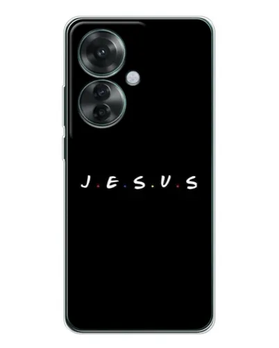 Чехол для OPPO Reno 11F с картинкой «Точки веры J.E.S.U.S.»