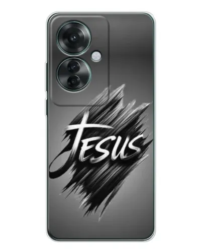 Чехол для OPPO Reno 11F с картинкой «Надпись Jesus Graffiti»