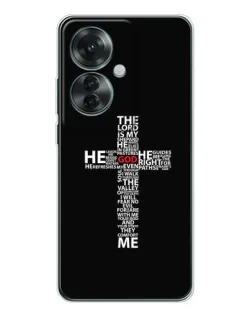Чехол для OPPO Reno 11F с картинкой «Текстовый крест» Чехол для OPPO Reno 11F с картинкой «Текстовый крест»