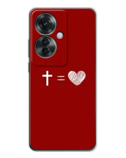 Чехол для OPPO Reno 11F с картинкой «Уравнение любви» Чехол для OPPO Reno 11F с картинкой «Уравнение любви»